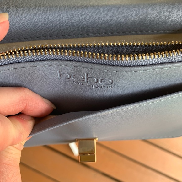 Bebe Katrina Quilted Crossbody-Blue Slate-Purse-NWT - Picture 10 of 15